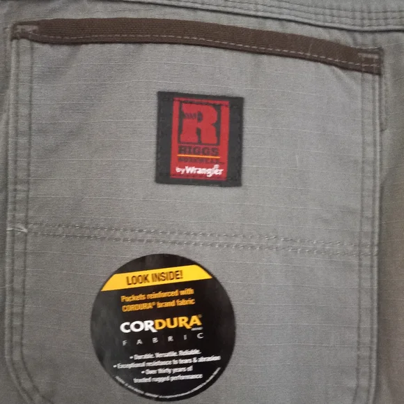 Wrangler Riggs Ripstop Workwear Carpenter Pants 50x30 Gray NWT - Picture 8 of 13
